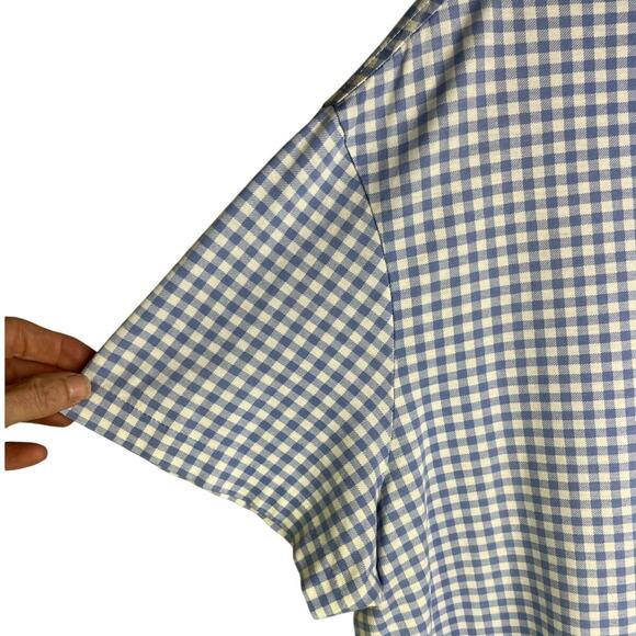 Ralph Lauren Polo Shirt Mens XL Blue Gingham Classic lightweight Stretch - Picture 8 of 12